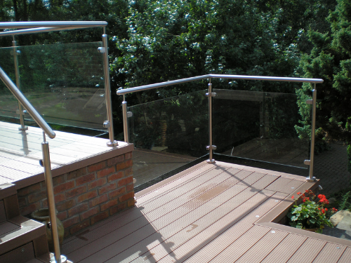 Balcony and Steps with Glass Balustrade 