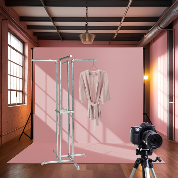 a farm building constructed out of RSJ beams