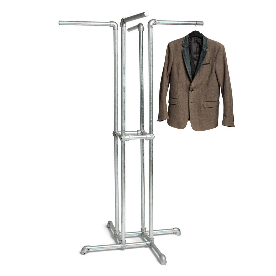 Heavy-Duty 4-Way Freestanding Clothes Rail
