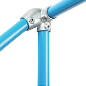 A128LH-C / Left Hand Level to Sloping Down Side Outlet Elbow (30 to 45°) Galvanised