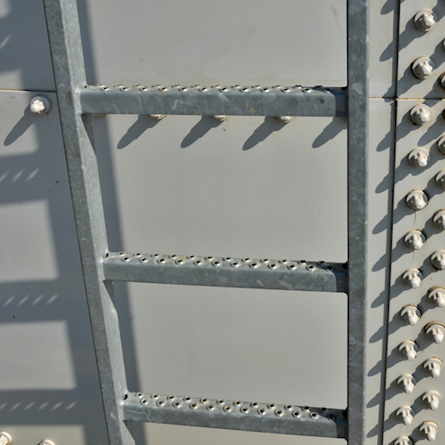 2mm Thick - 50mm Deep, 39mm High Mild Steel Galvanised Ladder Rung x 2.000mm long
