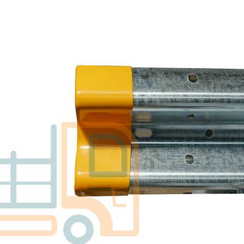 Armco Rail Yellow Plastic End Caps (135mm)