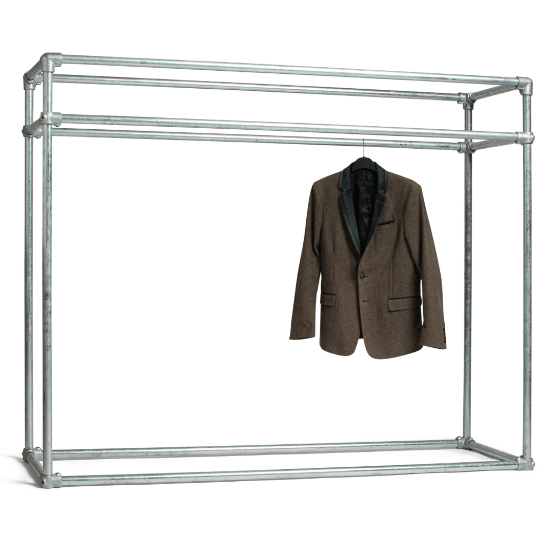 Industrial Freestanding Display Clothing Rail