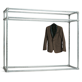 Industrial Freestanding Display Clothing Rail