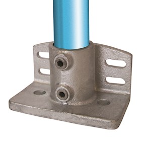 Railing Flange with Toeboard Attachment Galvanised Tube Clamp